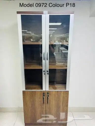 مكاتب مودرن باللونين(ابيض ازرق) و جديد كراسي و دواليب 8