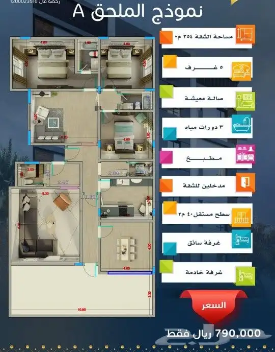 شقق وملاحق للتمليك والاستثمار حي النزهة قيد الانشاء 0