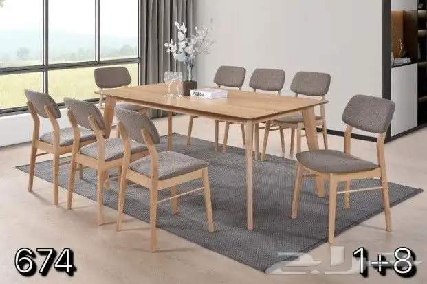 طاولات طعام سراميك خشب زجاج رخام 8