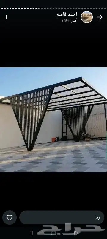 حداد ومظلات وسواتر برجولات ابواب حديد المنيو رفوف مستودعات م 0