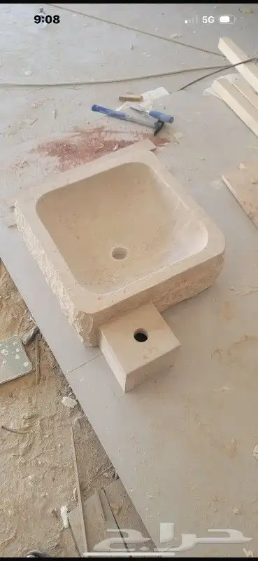 كونتر حجر وجه الجبل احواض بدكير طاولات وجه الجبل طبيعي 8
