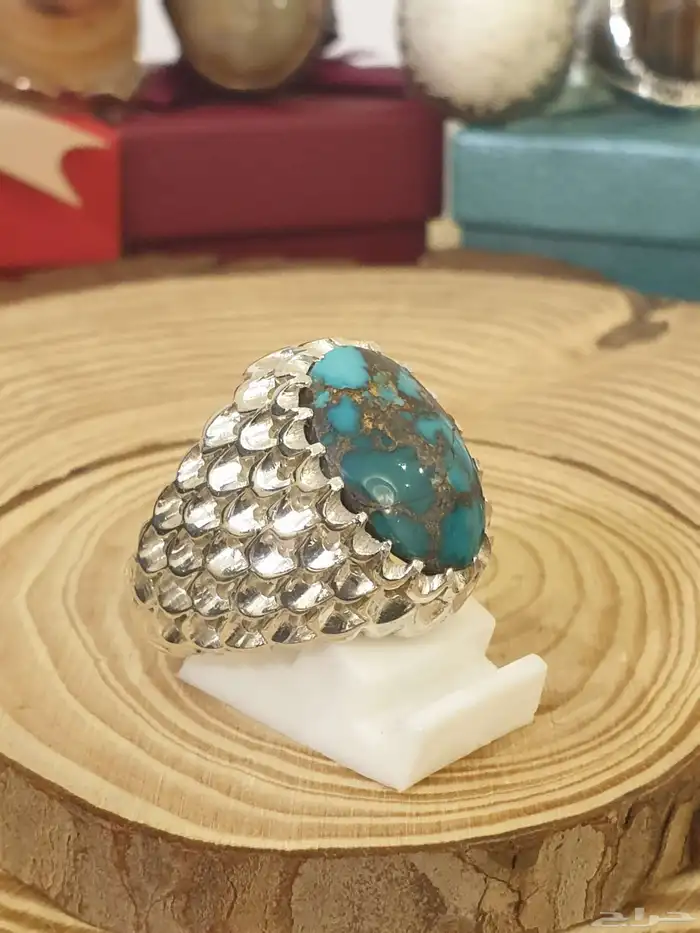 خاتم فيروز نيشابوري شبكي 0