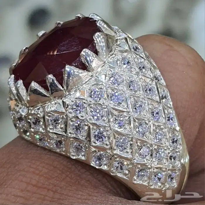 خاتم ياقوت افريقي فاخر 1