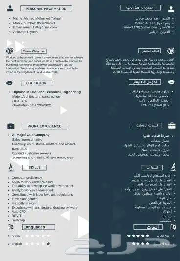 عمل سيره ذاتيه احترافيه ب30 ريال 3