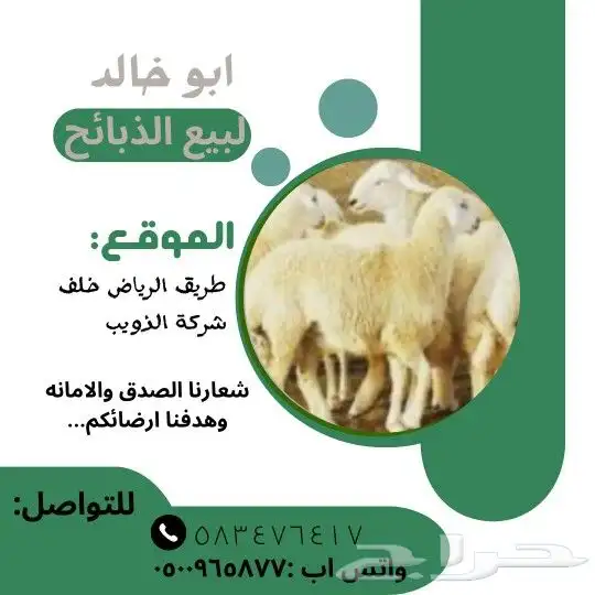 السلام عليكم يوجد لدينا ذبايح 0