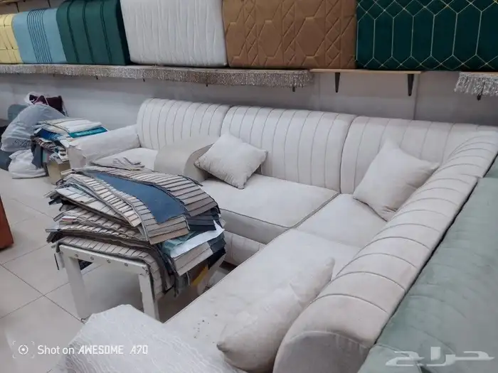 مفروشات الرياض  تفصيل جميع انواع الكنب والجلسات الارضي والست 3