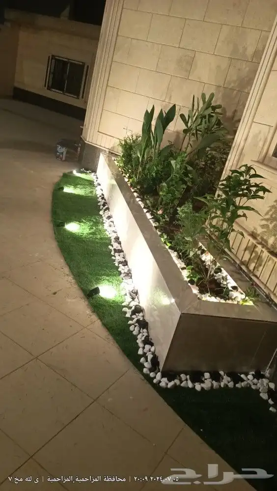 أعمال احواض زراعية وتركيب وتوريد ثيل طبيعي تصميم حديقة مودرن 0