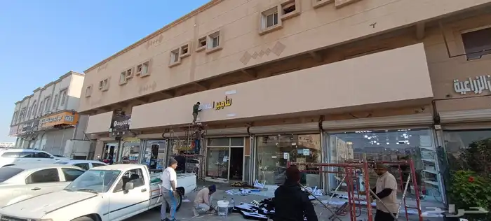 تركيب لوحات محل اسمنت بورد جبس بورد حروف بارزه تفصيل لوحات 9