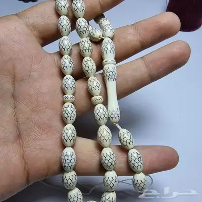 سبح عاج مطعه بالفضه 6