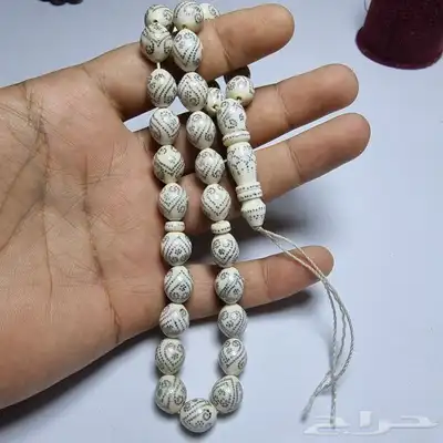 سبح عاج مطعه بالفضه 7