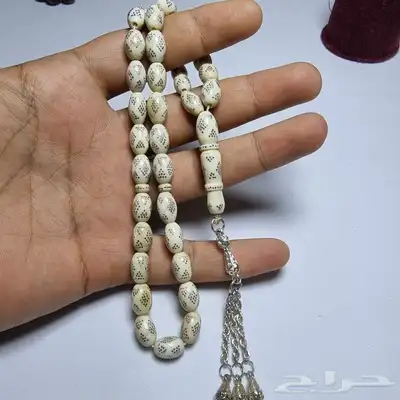 سبح عاج مطعه بالفضه 4