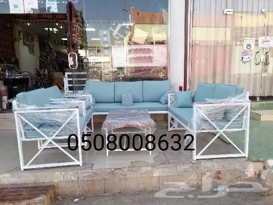 كراسي حديد خارجية جلسات مراكيز احواش استراحات 8