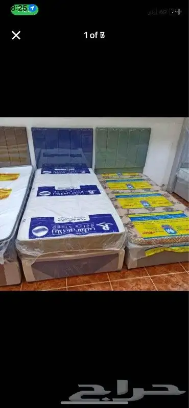 سرير حديد دورين نفر مراتب لحاف مخده شراشف تسريحه غرفه نوم 9