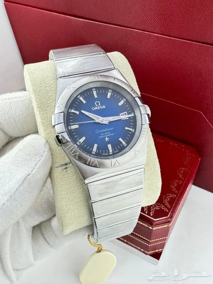 OMEGA اوميقاء رجالي موديل كونستليشن حركه بطاريه استل اس 0