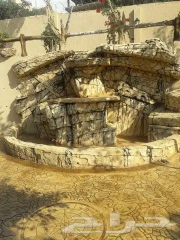 اعمال النحت الاسمنتي والشلالات الاندنيسي 8