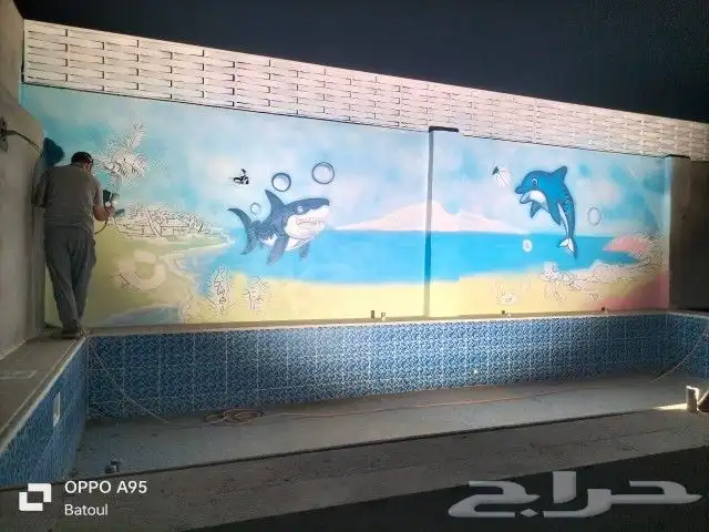 رسام وخطاط كافية.فود تراك.مدارس.مخيمات 0