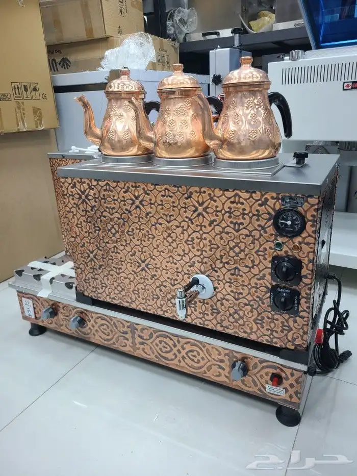 ماكينة شاي بخار نحاس تركي للبيع 4