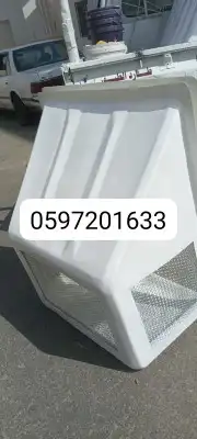 صندوق مكيف غطاء شفات طاردطيور شبك تيك فبر جلاص 2