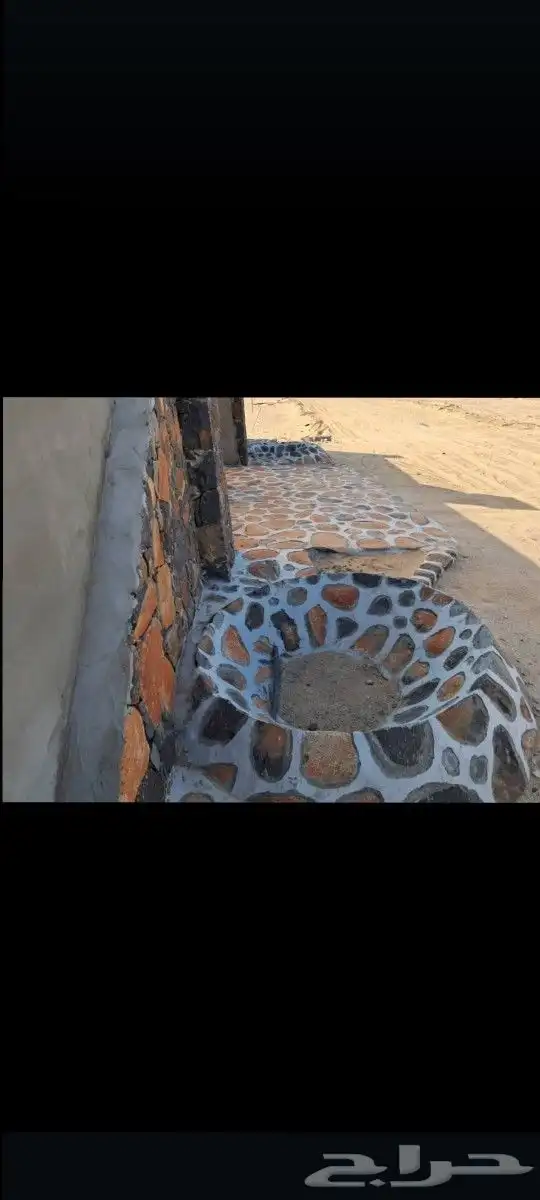 أحواض جلسات بوابات عقد بالحجر الطبيعي ممرات في غايه الجمال 0