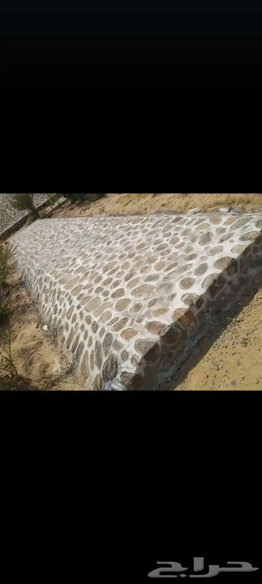 أحواض جلسات بوابات عقد بالحجر الطبيعي ممرات في غايه الجمال 5