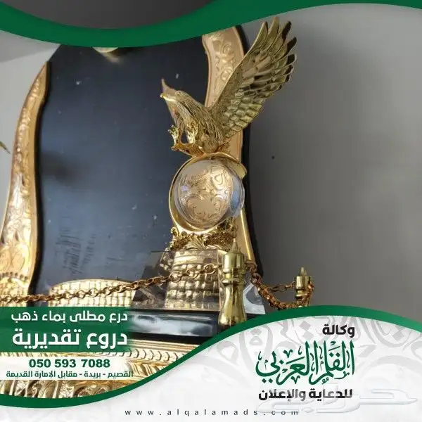 درع تقدير مطلي بماء الذهب 1
