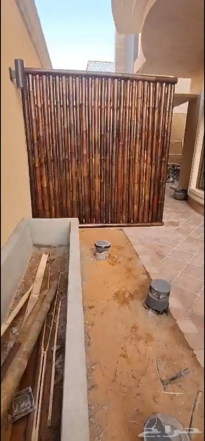 سواتر بامبو مظلات بامبو خيزران تراثي سعف 1