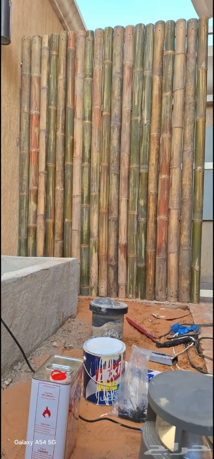 سواتر بامبو مظلات بامبو خيزران تراثي سعف 2