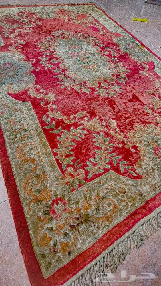 سجادة ازهار الربيع من الحرير بلون النادر للبيع 1