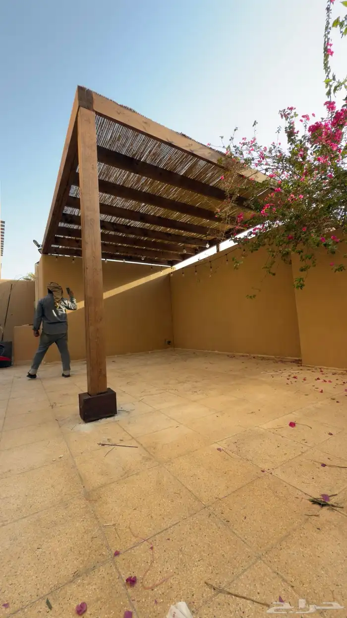 مظلات خشب مع خيزران 2