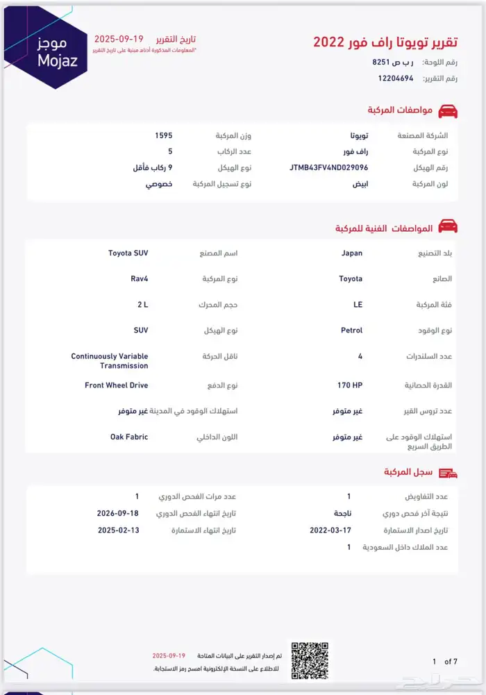راف فور 2022 دبل سعودي شبه الجديد 89