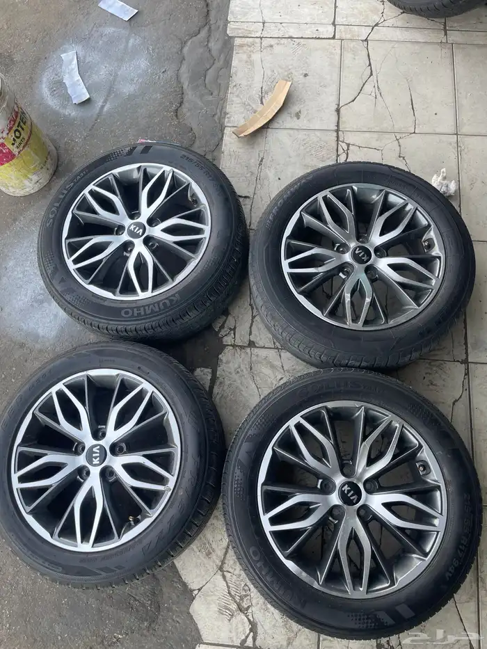 طقم جنوط كيا K5 أصلي وكالة مقاس 17 2
