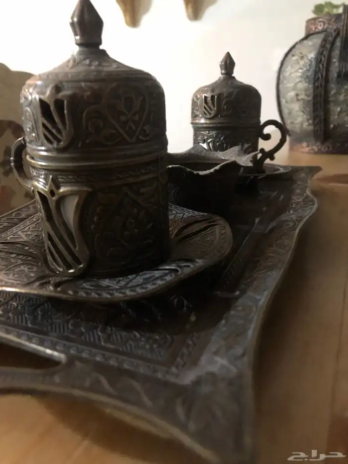 مجموعة نحاسية اصلية للقهوة التركي لشخصين 1