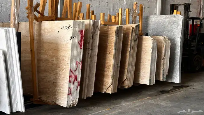 رخام) ترافنتينو بيج موغلا ابيض  تندرا فاتح و غامق 1