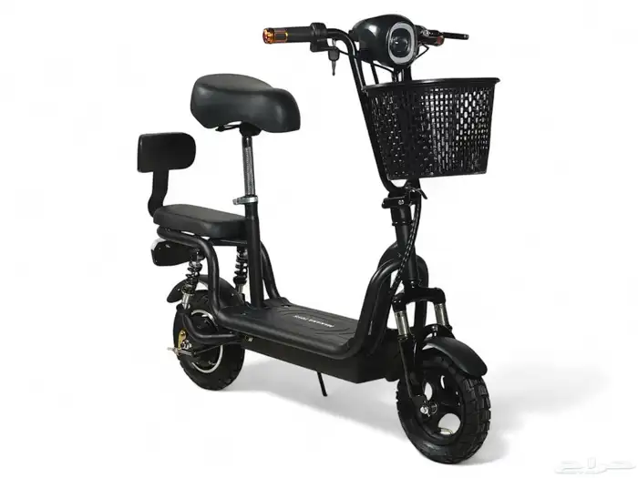 سكوتر كهربائي مع سلة ومقعد خلفي بقوة 36 فولت  سكوتر كهربائي 5