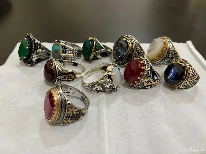 احجار كريمه طبيعيه وفضه إيطالي عيار 925 7