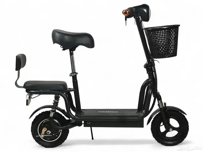 سكوتر كهربائي مع سلة ومقعد خلفي بقوة 36 فولت  سكوتر كهربائي 1