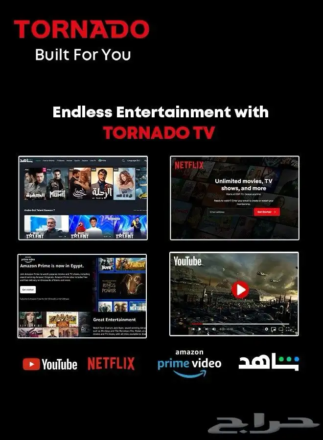 عرض شاشة ترنيدو 55 بوصة Google TV 8