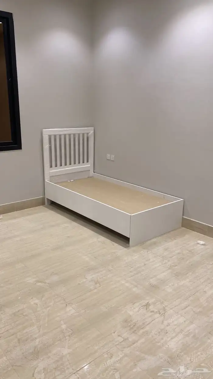 سرير خشب نفر واحد مقاس 90   190 سم جديد 4