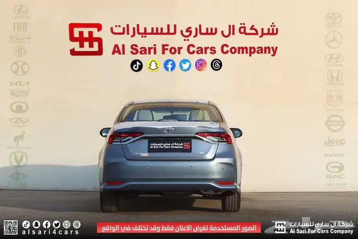 تويوتا كورلا XLI جنوط محرك 1.5 2025 اقساط بنوك وشركات 12