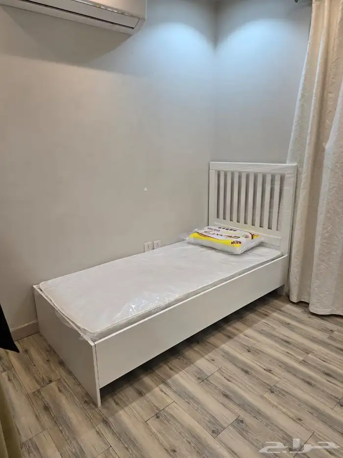 سرير خشب نفر واحد مقاس 90   190 سم جديد 3