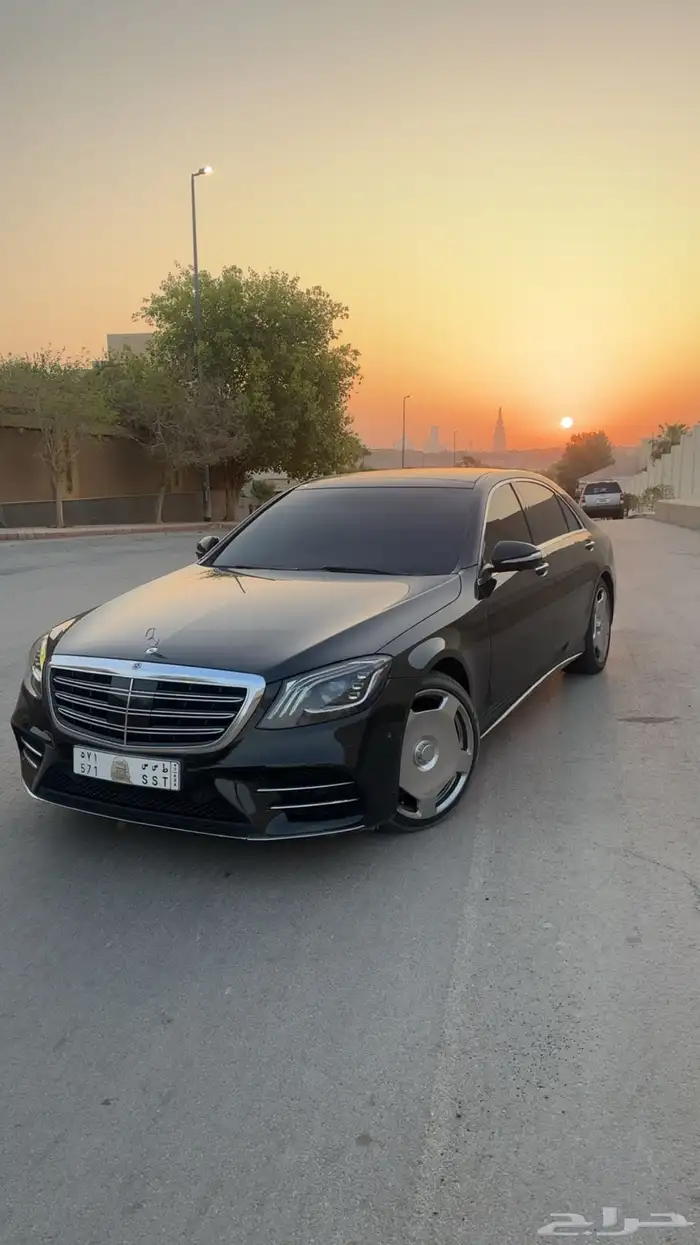 مرسدس S كلاس 2019 شرط من الصدام الي الصدام 0