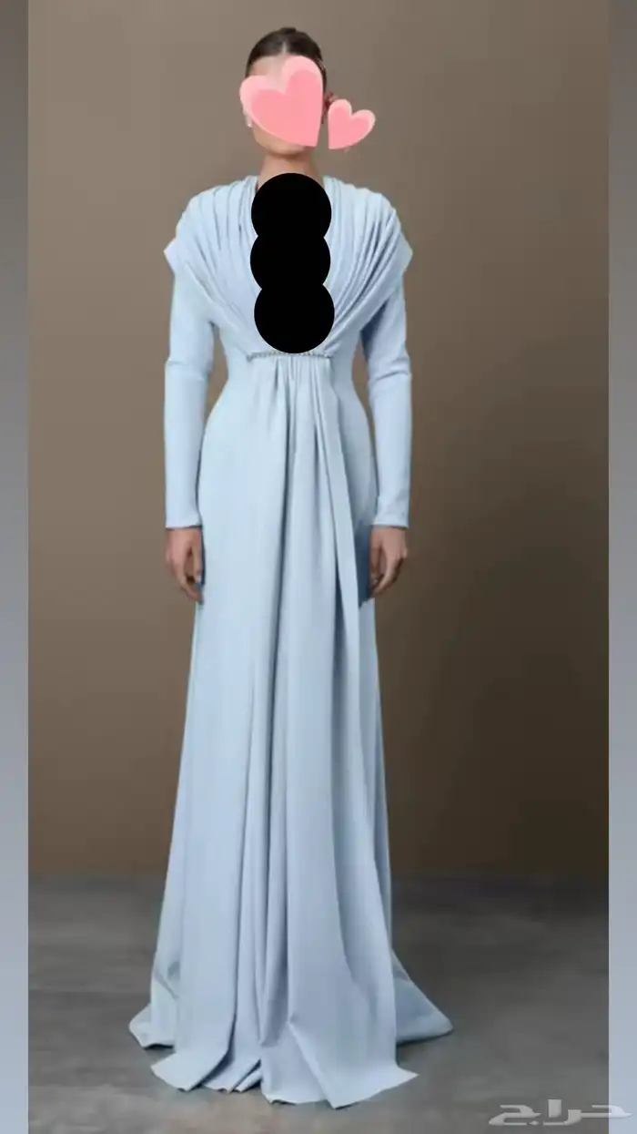 فستان لون سماوي 1