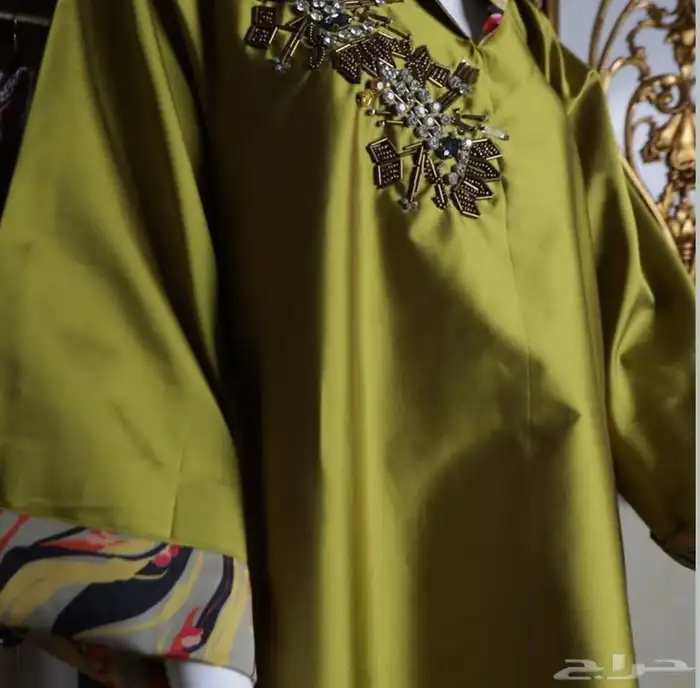 جلابيه تفته شغل يدوى تطريز وشك 2