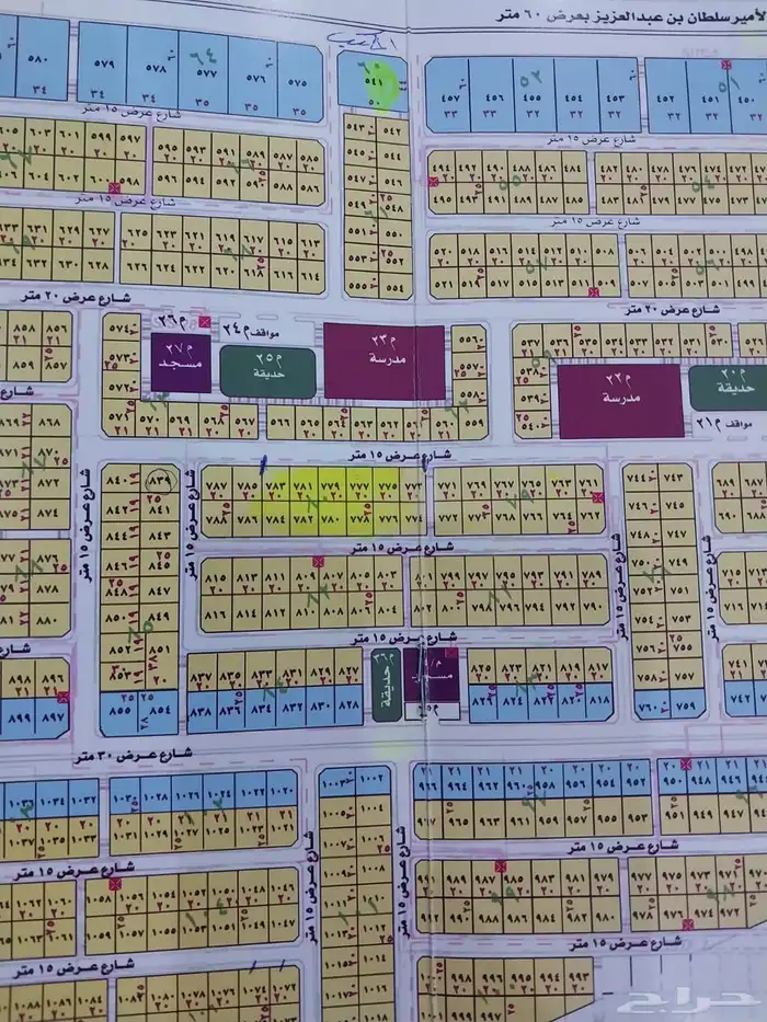 أراضي 6 قطع متجاورة مخطط العطير الخرج 3