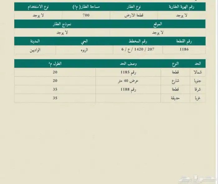أرض مسورة بالكامل للبيع 2