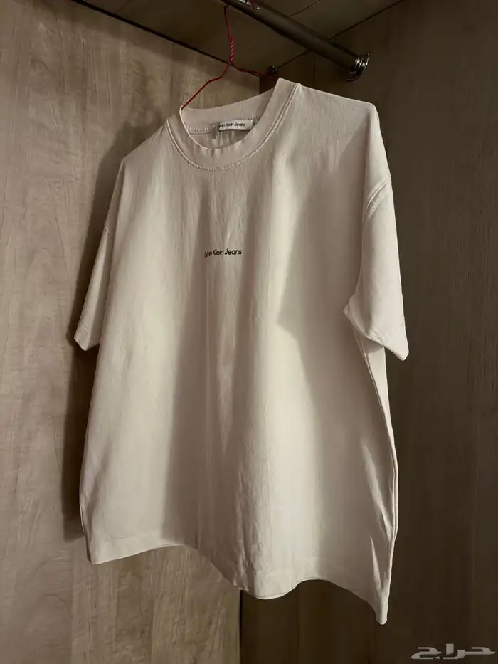 تيشرت Calvin Klein Jeans أصلي   لون أوف وايت   رجالي نسائي 1