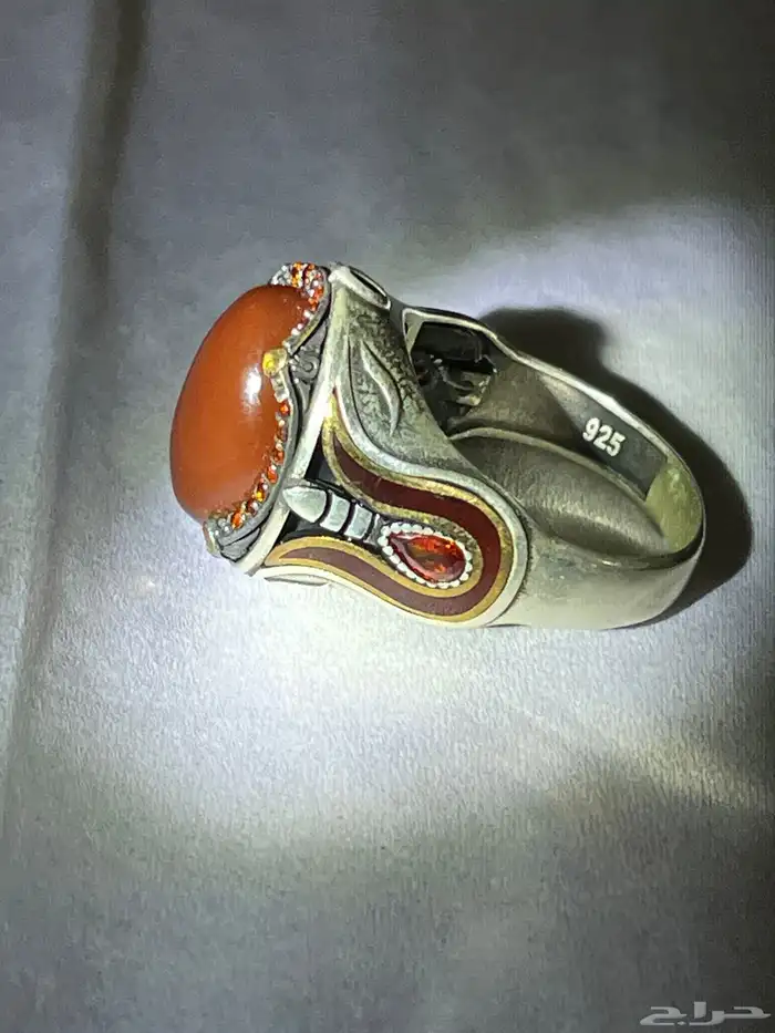 احجار كريمة طبيعيه مسباح وفضه إيطالي عيار 925 76