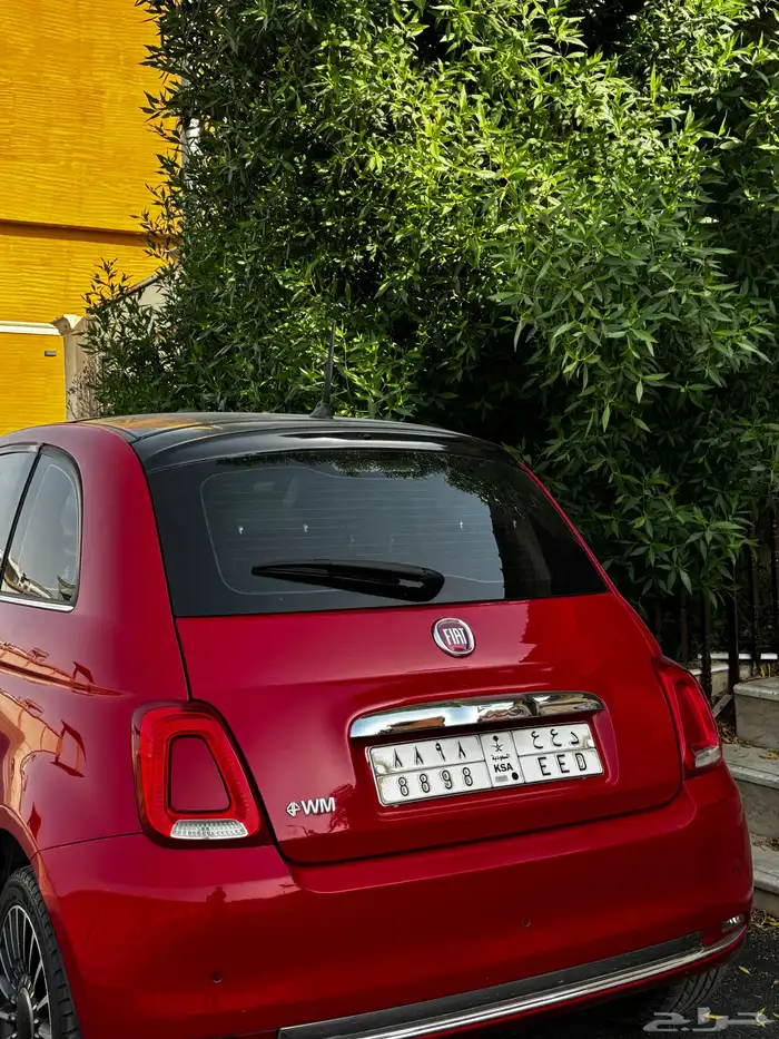 Fiat 500 2017   Red   Special Number Plate 2