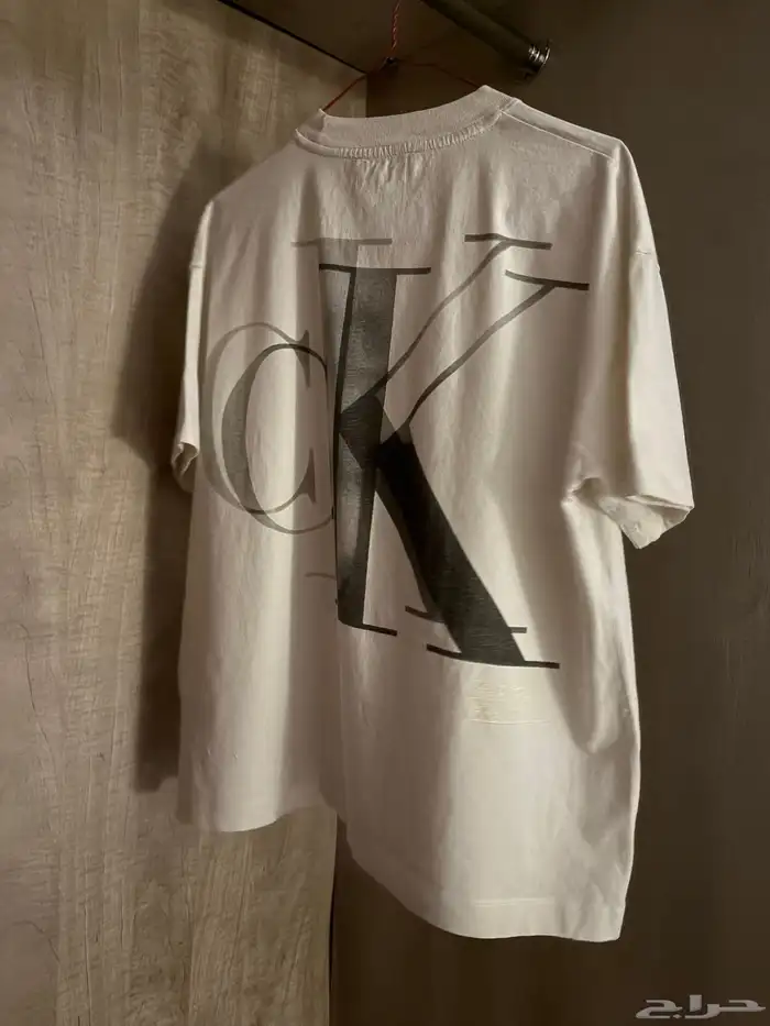 تيشرت Calvin Klein Jeans أصلي   لون أوف وايت   رجالي نسائي 0