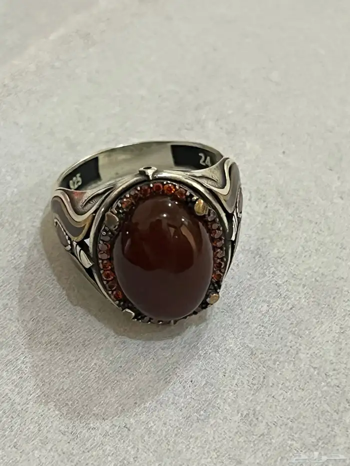 احجار كريمة طبيعيه مسباح وفضه إيطالي عيار 925 78